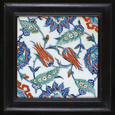 Un Azulejo de Cerámica de Iznik, c.1580 de Turkish School