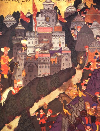 La victoria de Bayezid I de Turkish School