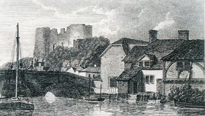 Vista de Tunbridge, grabado por Murray, del álbum de recortes de Michael Faraday de Turner (after)