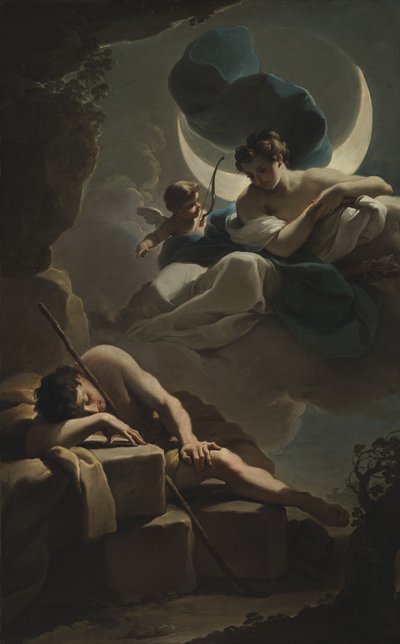Selene y Endimión de Ubaldo Gandolfi