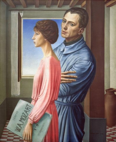 Retrato del pintor con su esposa de Ubaldo Oppi