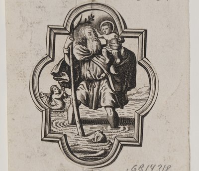 Emblema con San Cristóbal de Ubekendt