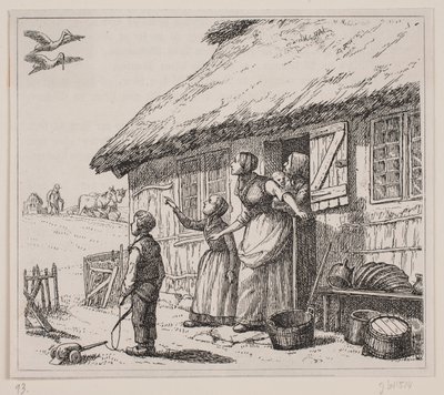 Ilustración para "Storken er kommen", poema de Gotfred Rode de Ubekendt