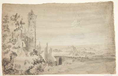Paisaje con ruinas de Ubekendt