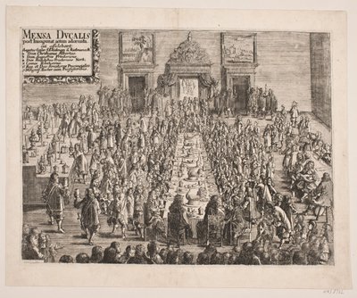 "Mensa Ducalis". Banquete en Honor del Duque Christian Albrecht tras la Inauguración de la Universidad de Kiel de Ubekendt