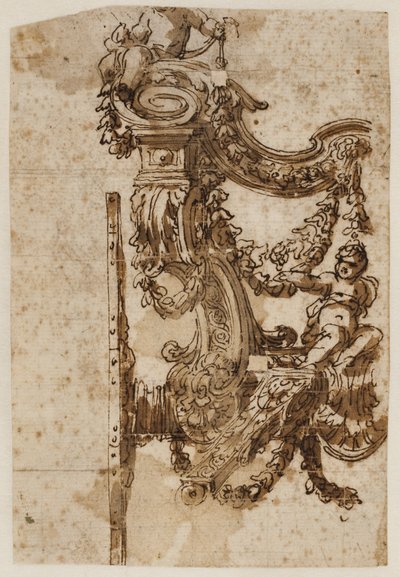 Boceto para las decoraciones de un carruaje estatal de Ubekendt