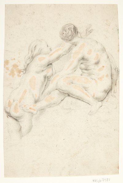 Dos figuras femeninas desnudas de Ubekendt