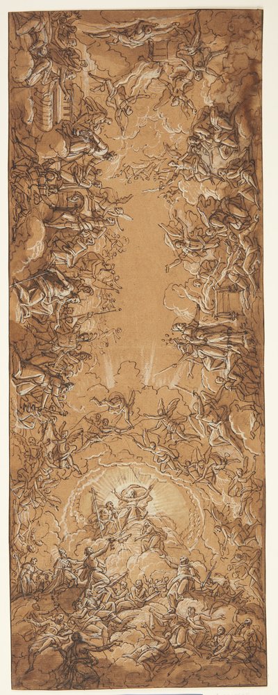 Boceto para pintura de techo con la Trinidad de Ubekendt