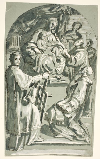 Sacra Conversazione con San Lorenzo y San Antonio de Padua de Ubekendt Ubekendt
