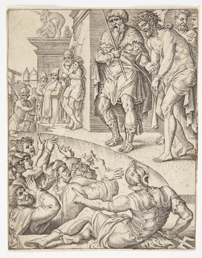 Ecce Homo de Ubekendt efter Dirck Volckertsz. Coornhert efter Maarten van Heemskerck