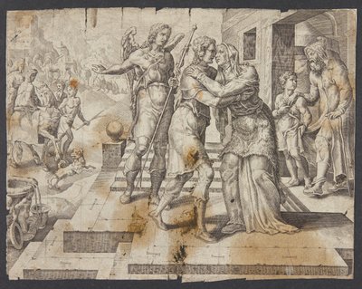 El regreso de Tobías de Ubekendt efter Maarten van Heemskerck