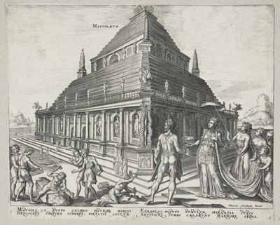 Las ocho maravillas del mundo de Ubekendt efter Philips Galle efter Maarten van Heemskerck