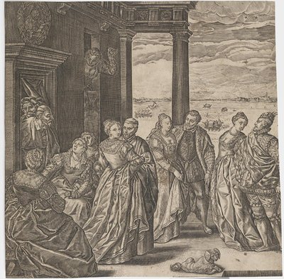 El baile veneciano de Ubekendt nederlandsk 1600 tallet