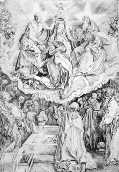 La Asunción y Coronación de la Virgen de Ubekendt tysk slutningen af 1600 tallet eller begyndelsen af 1700 tallet