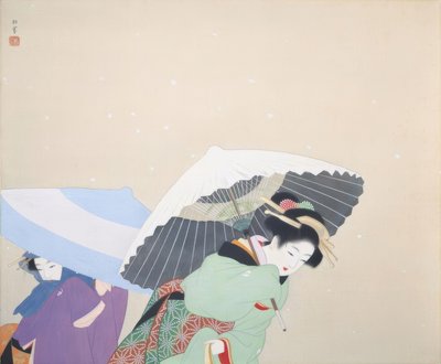 Grandes copos de nieve de Uemura Shoen