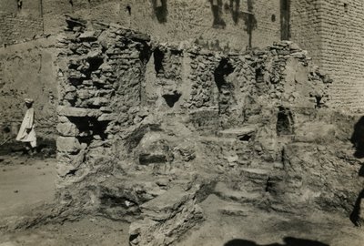 Ruinas de la iglesia del Monasterio de San Simeón, Asuán, Egipto, fotografía de Ugo Monneret de Villard de Ugo Monneret de Villard