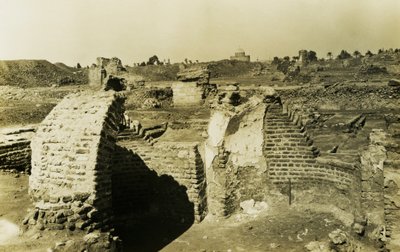 Edificio trilobulado, al-Fustat, Egipto, fotografía de Ugo Monneret de Villard de Ugo Monneret de Villard