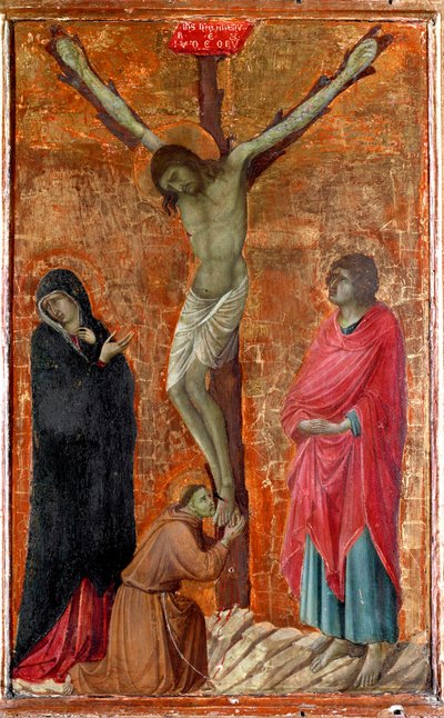 Crucifixión con San Francisco de Asís de Ugolino di Nerio