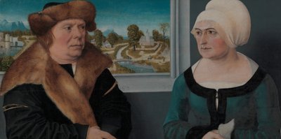 Retrato de un hombre y su esposa Lorenz Kraffter y Honesta Merz de Ulrich Apt the Elder
