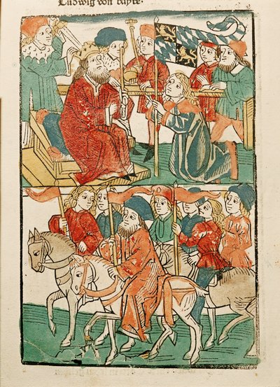 Enfeudamiento del duque Ernesto de Baviera por el emperador Segismundo ... de Ulrich von Richental