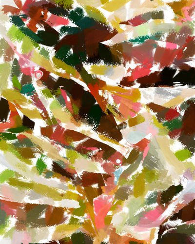 Pinceladas abstractas y vibrantes de Uma Gokhale