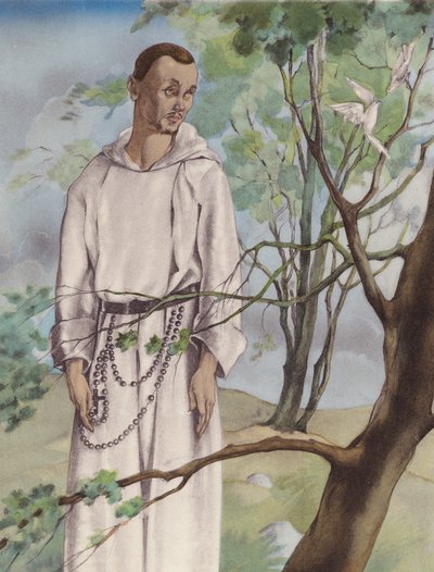 Ilustración de Brunelleschi para Contes et Nouvelles de La Fontaine (litografía en color) de Umberto (after) Brunelleschi