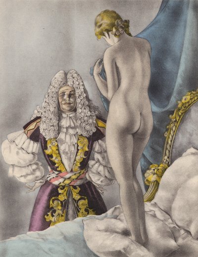 Ilustración de Brunelleschi para Contes et Nouvelles de La Fontaine (litografía en color) de Umberto (after) Brunelleschi