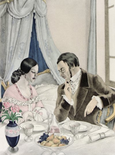 Ilustración de "Madame Bovary" de Gustave Flaubert (1821-80) publicada por Gibert Jeune de Umberto (after) Brunelleschi