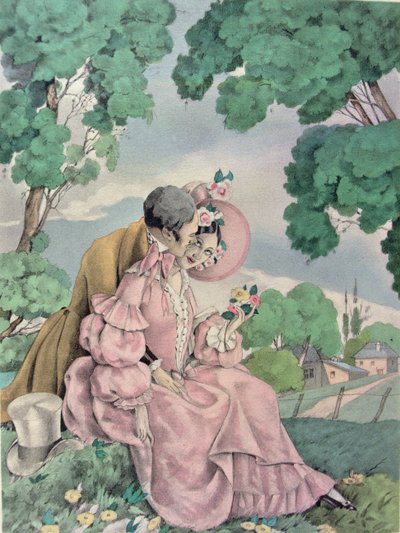 Ilustración de "Madame Bovary" de Gustave Flaubert (1821-80) publicada por Gibert Jeune de Umberto (after) Brunelleschi