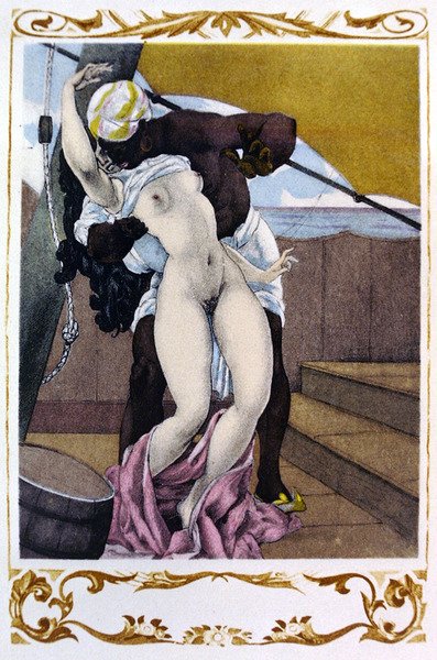Ilustración de "Candide" de Voltaire, publicada por Gibert Jeune de Umberto (after) Brunelleschi