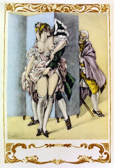 Ilustración de "Candide" de Voltaire, publicada por Gibert Jeune de Umberto (after) Brunelleschi