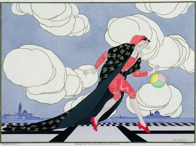 Pantalón, de la edición "Máscaras y personajes del teatro italiano" de Le Journal des Dames et des Modes, grabado por Henri Reidel (fl.1914-20) 1914 (litografía en color) de Umberto (after) Brunelleschi