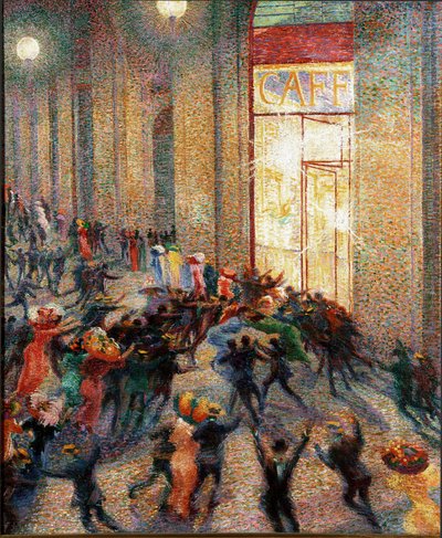 Una pelea en la arcada de Umberto Boccioni