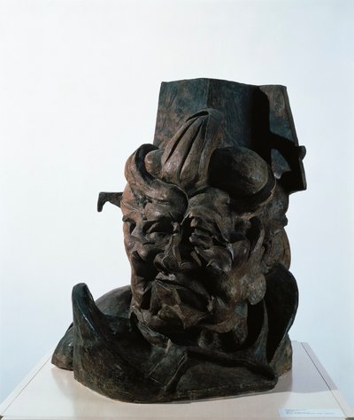 Antigrazioso (Antigracioso), Cabeza de yeso de la madre del artista de Umberto Boccioni