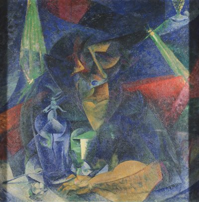 Descomposición de la figura de una mujer en la mesa por Umberto Boccioni (1882-1916), circa 1912 de Umberto Boccioni