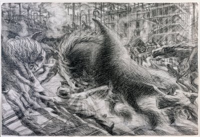 Futurismo: La ciudad que asciende de Umberto Boccioni
