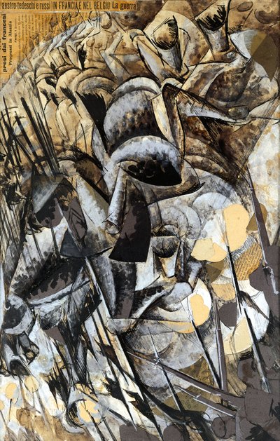 La carga de los lanceros de Umberto Boccioni