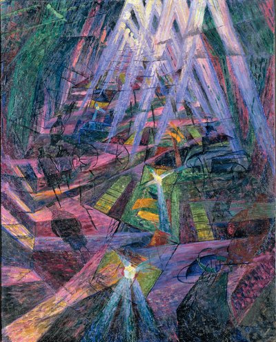 Las fuerzas de una calle de Umberto Boccioni