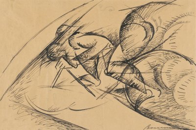 Estudio para Fuerza Dinámica de un Ciclista I de Umberto Boccioni