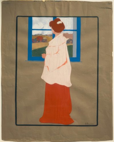 Mujer en una ventana (Otoño), ca 1908 de Umberto Boccioni