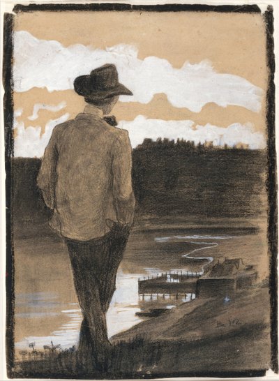 Joven en la Orilla del Río, 1902 de Umberto Boccioni