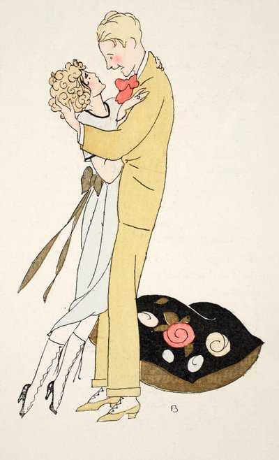 Un abrazo cariñoso (impresión de pochoir) de Umberto Brunelleschi
