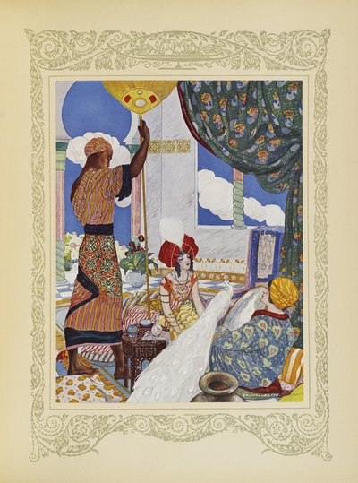 Ilustración de "Contes du Temps Jadis", o "Tales from Times Past", p.82 de Umberto Brunelleschi