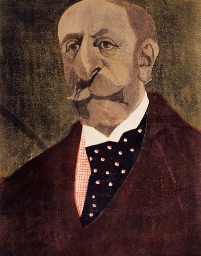 Retrato de Charles Camille Saint-Saens, compositor, pianista y organista francés de Umberto Brunelleschi