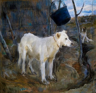 Guardia de Procolo, pintura de Umberto Coromaldi (1870-1948). Italia de Umberto Coromaldi