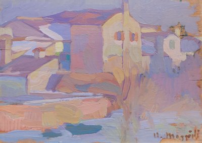 Pequeño paisaje de Burano de Umberto Moggioli