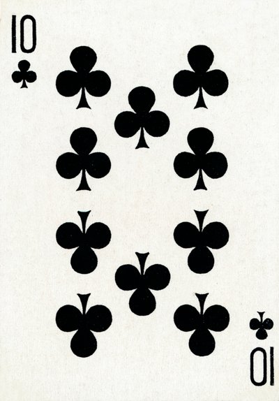10 de tréboles de una baraja de cartas de Goodall & Son Ltd. de Unbekannt