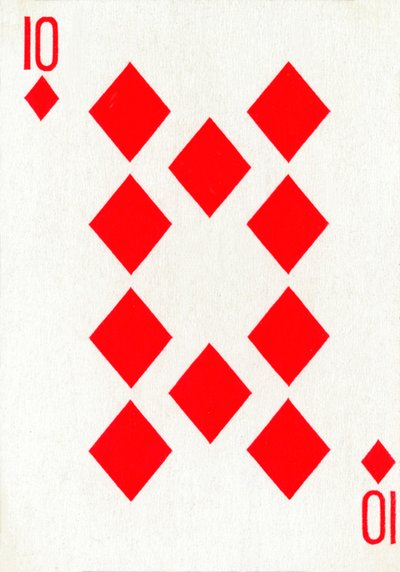 10 de Diamantes de una baraja de cartas de Goodall & Son Ltd. de Unbekannt