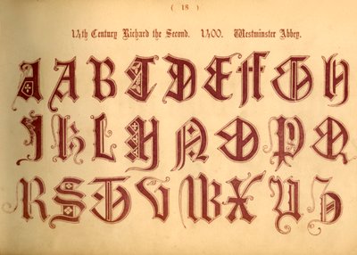 Siglo XIV. Ricardo II. 1400. Abadía de Westminster, 1862 de Unbekannt