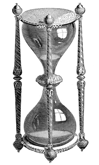 Reloj de arena del siglo XVI, grabado, siglo XIX de Unbekannt